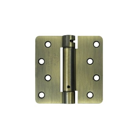 Deltana DSH4R45 Spring Hinge Antique Brass, 10PK DSH4R45-XCP10